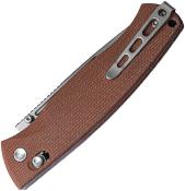 RS7851B Couteau Real Steel Pathfinder Brown Lame Acier 14C28N AXIS/Crossbar Lock - Livraison Gratuite