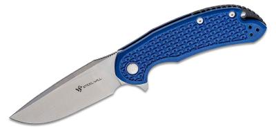 SMGC221BL Couteau Steel Will Cutjack C22-1BL Blue Lame Drop Point Acier D2 - Livraison Gratuite