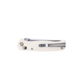 SRM255LGT Couteau Pliant SRM Knives 255L-GT Ambi-Lock Lame 10Cr15CoMoV Manche G10 Blanc - Livraison Gratuite