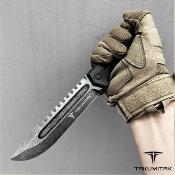 TKF211SW Couteau Takumitak Exit Point Drop Point Stonewash Lame Acier D2 Etui Kydex - Livraison Gratuite