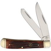 Couteau 2 Lames Roper Knives Tobacco Trapper Acier Carbone 1065 Manche Os RP0002CTB - Free Shipping