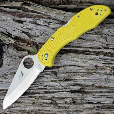 Couteau Spyderco SALT 2 Lame Acier H1 Manche Yellow Backlock Made In Japan SC88PYL2 - Free SHipping