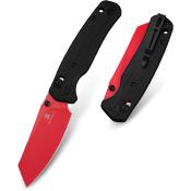 BTKMK06F Couteau BESTECHMAN CICADA'S WING Black Lame Acier 10Cr15MoV Red B-Lock - Livraison Gratuite