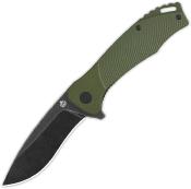 QS122B2 Couteau QSP Raven Green Lame Acier D2 IKBS Clip - Livraison Gratuite