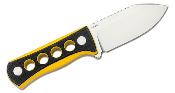QS141A1 Couteau de Cou QSP Canary Black/Yellow Lame Acier 14C28N Etui Kydex - Livraison Gratuite