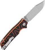 QS159D1 Couteau QSP Kali Black/Orange Lame acier 14C28N SW IKBS Button Lock - Livraison Gratuite