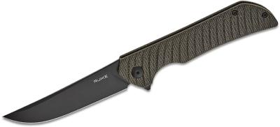 RKEP122MB Couteau RUIKE P122-MB Black Micarta Lame Acier 14C28N Black - Livraison Gratuite