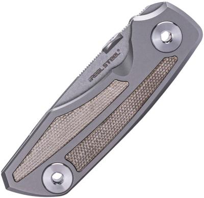 RS7101G Couteau Real Steel Delta 2600 Titane/Micarta Lame Acier S35VN - Livraison Gratuite