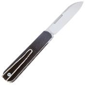 RS8021B Couteau Real Steel Barlow RB-5 Black Drop Point Lame Acier N690 - Livraison Gratuite