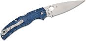 SC244PDBL Couteau Spyderco Native Chief Blue Lame Acier CPM-S110V Made USA  Lockback  - Livraison Gratuite