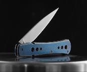 RR2237 Couteau Rough Ryder Folder Blue Stonewash Lame Acier Inox Cran Forcé - Livraison Gratuite