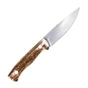 CBTKMNSTG Couteau Cobratec Knives Koonsman Bois de Cerf Lame Acier M390 Etui Cuir - Livraison Gratuite