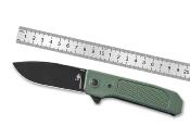 KIV3630C2 Couteau Kizer Brat Green Integral G10  Lame 154CM Black IKBS Button Lock - Livraison Gratuite