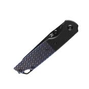 KT1005T1 Couteau Kansept Warrior Blk/Blue Lame Tanto Acier D2 IKBS - Livraison Gratuite