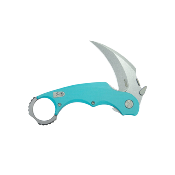 KUB298C Couteau Kubey Rogue Pikal Karambit Tiffany Blue Lame Acier 14C28N SW IKBS - Livraison Gratuite