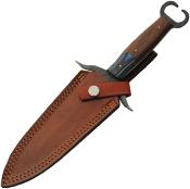 PA4460 Couteau Dague Forgée Manta Hunter Acier 1045 Etui CUir - Livraison Gratuite