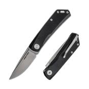 RS7031 Couteau Real Steel Luna Lite Black Lame acier D2 Blade Slipjoint Clip - Livraison Gratuite