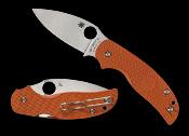 SC123BORP Couteau Spyderco Sage 5 Burnt Orange Lame Acier CPM-REX121 - Livraison Gratuite