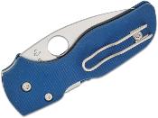 SC230GPCBL Couteau Spyderco Lil' Native Cobalt Blue Lame Acier CPM-SPY27 Satin Compression Lock Made USA - Livraison Gratuite