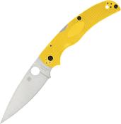 SC244PYL Couteau Spyderco Native Chief Lightweight Salt Yellow Lame Acier CPM-MagnaCut Made USA - Livraison Gratuite