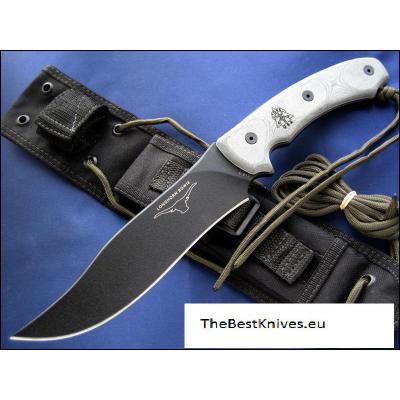 Couteau Tops Longhorn Bowie Acier Carbone 1095 Manche Micarta Etui Nylon Made In USA TPLONGBRMT - Free Shipping