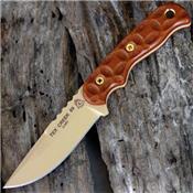 Couteau Bushcraft Tops Tex Creek 69 Acier Carbone 1095 Manche Micarta Etui Cuir Sifflet Made USA TPTEX69 - Free Shipping