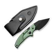 CIVC210364 Couteau CIVIVI Typhoeus Green Push Dagger Lame Acier 14C28N Black Etui Cuir - Livraison Gratuite