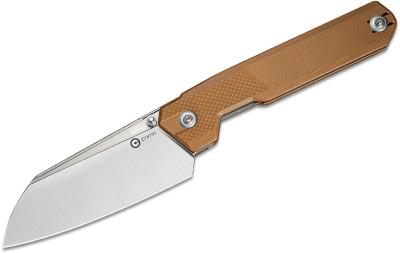 CIVC230083 Couteau CIVIVI Knives Hid Brown Lame Reverse Tanto 14C28N IKBS - Livraison Gratuite