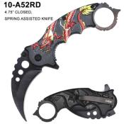 EE10A52PE EE10A52BL EE10A52RD Lot de 3 Couteaux Karambit A/O Lame Acier Inox Manche Dragon - Livraison Gratuite