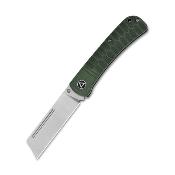 QS142A Couteau QSP Hedgehog Green Micarta Lame Acier 14C28N Slip Joint - Livraison Gratuite