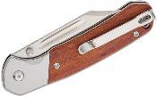 J1942RW Couteau CJRB Cutlery Pyrite Bowie Rosewood Lame Acier AR-RPM9 Sand Polish Button Lock IKBS - Livraison Gratuite