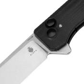 KIV3630C1 Couteau Kizer Brat Black Integral G10 Lame 154CM Stonewash IKBS Button Lock - Livraison Gratuite