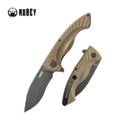 KUB208H Couteau KUBEY Timberwolf Tan Lame Acier 14C28N BLK IKBS - Livraison Gratuite