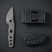 PFKE13GAW Petrified Fish Bison Gray Lame Acier 14C28N Etui Tek-Lok Kydex - Livraison Gratuite