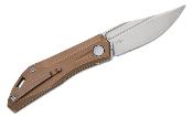 RS7042 Couteau Real Steel Ventus Bronze Titane Lame Acier N690 Slip Joint - Livraison Gratuite