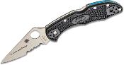 SC11FPSBKBL Couteau Spyderco Delica 4 Lightweight Thin Blue Lame Acier VG10 Made Japan - Livraison Gratuite