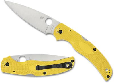 SC244PYL Couteau Spyderco Native Chief Lightweight Salt Yellow Lame Acier CPM-MagnaCut Made USA - Livraison Gratuite