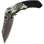 BR0467 Couteau Browning OVIX Camo A/O D2 Blade G10/Alu Handle Frame Lock Clip