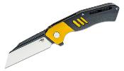 BTKG46A Couteau Bestech Rockface Black/Yellow Wharncliffe Lame Acier D2 IKBS - Livraison Gratuite