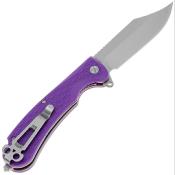 DGRPWFPRSW Couteau Daggerr Powie Purple Lame Bowie Acier 8Cr14MoV - Livraison Gratuite