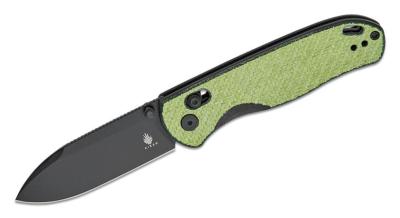 KIV3619A4 Couteau Kizer Drop Bear Green FCarbone Lame Acier Nitro-V - Livraison Gratuite