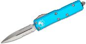 MCT2325TQ Couteau Microtech 232-5TQ UTX-85 AUTO OTF Double Tranchant Manche Turquoise Made USA - Livraison Gratuite