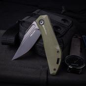 RS7051BG Couteau Real Steel Ventus Od Green Lame Acier D2 Black Slip Joint - Livraison Gratuite