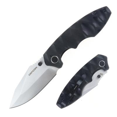 TD004F1 Couteau Defcon Black Lame Acier 14C28N Linerlock - Livraison Gratuite