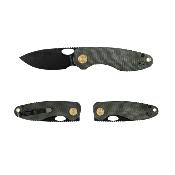 VOSA3303 Couteau Vosteed Acorn Green Micarta Lame Acier 14C28N Black IKBS - Livraison Gratuite