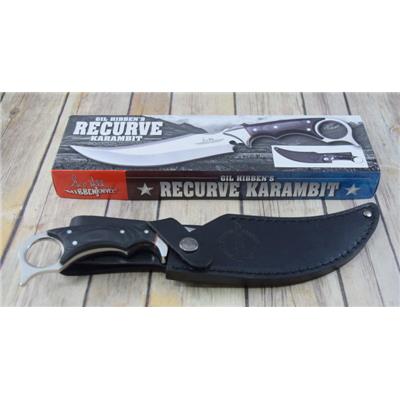 Couteau Karambit Gil Hibben Recurve Lame Acier 5Cr15Mov Etui Cuir GH5082 - Livraison Gratuite