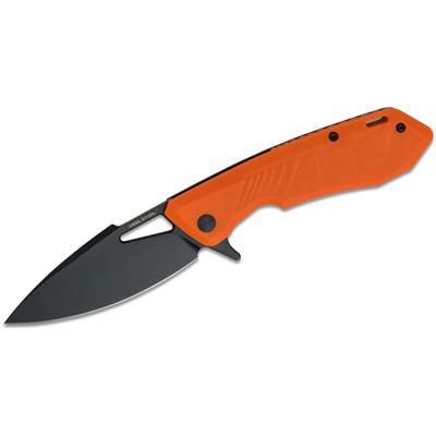 RS7922 Couteau Real Steel Pelican Orange Lame Black D2 Framelock - Livraison Gratuite