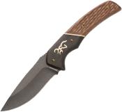 BR0397B Poignard Browning Large Hunter Lame Acier 440C Etui Cuir - Livraison Gratuite