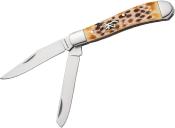 BR0551B Couteau Browning Trapper Natural Jigged Bone 2 Lames Acier Inoxydable - Livraison Gratuite