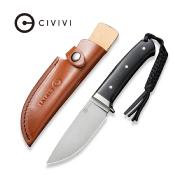 CIVC230441 Couteau CIVIVI Cloud Peak Black Lame Acier Nitro-V Satin Etui Cuir - Livraison Gratuite